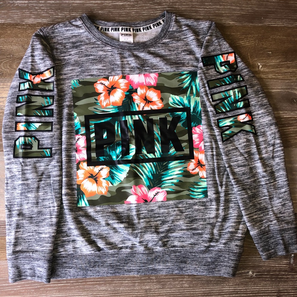 Victoria’s Secret Pink Hawaiian Graphic Sweatshirt